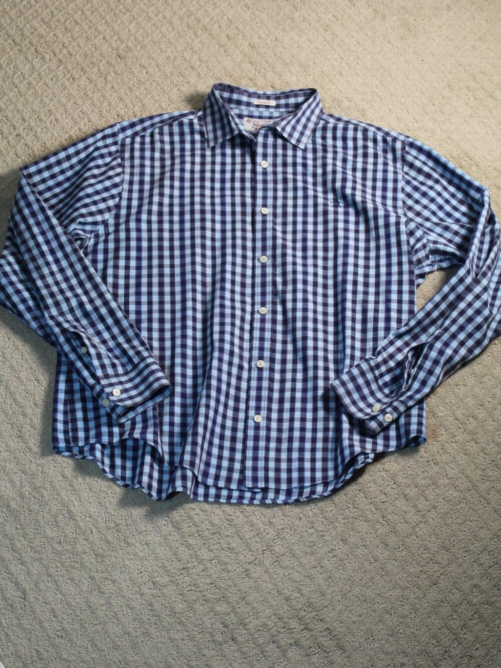 Penguin by Munsingwear Button Up Shirt Men's XL Check Business Casual